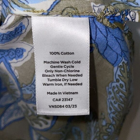 Talbots TIE BACK TOP - LIVELY FLORAL size medium - Picture 5 of 11